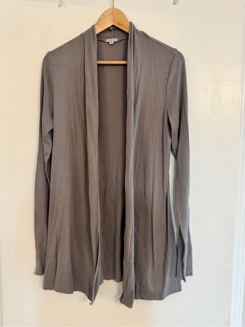 Lightweight Open-Front Cardigan in Gray